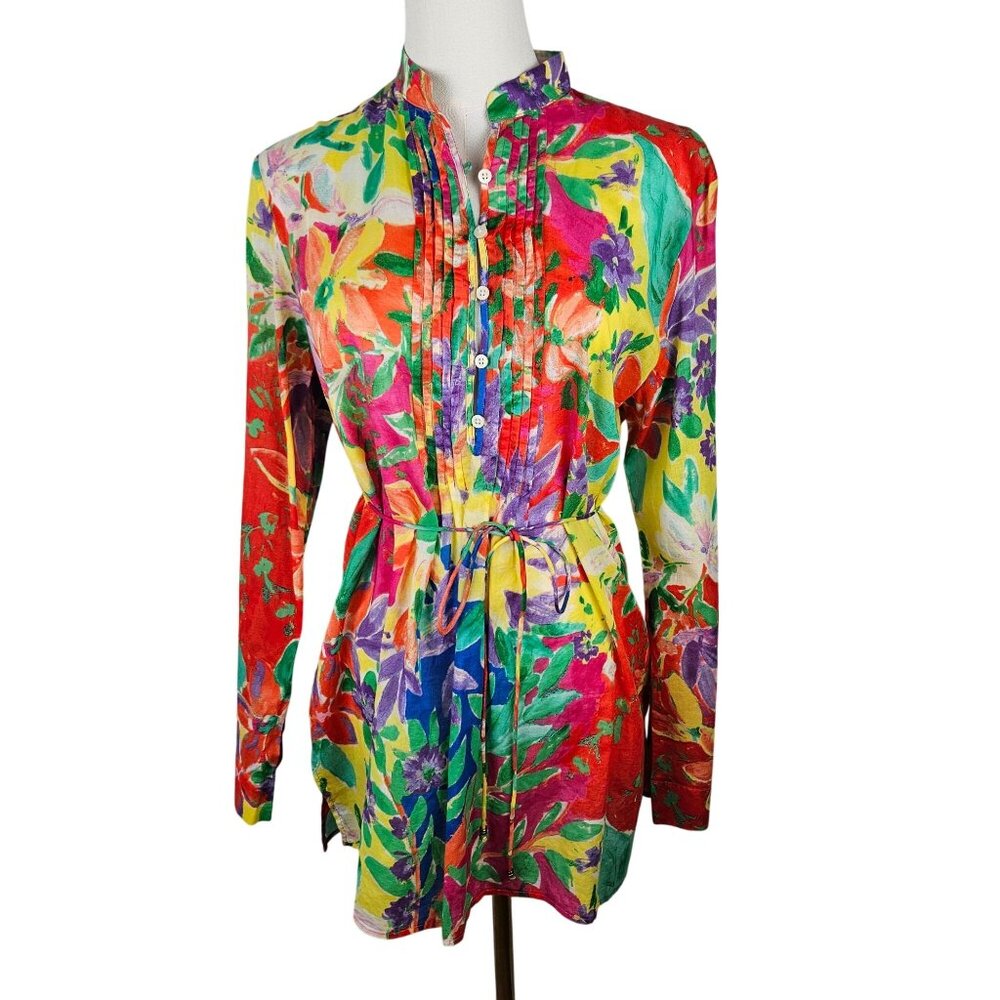 Lauren Ralph Lauren Multicolor Floral Tunic Top